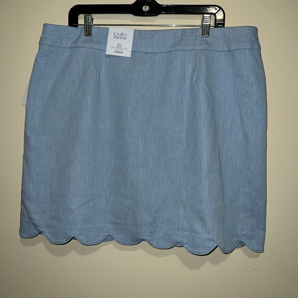 Women's Croft & Barrow® Effortless Stretch Scallop- Hem Skort 18 - Picture 6 of 6